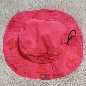 🌺 Sun Protection Zone Girl's Color Changing Sun Hat Bright Pink Floral Print OS